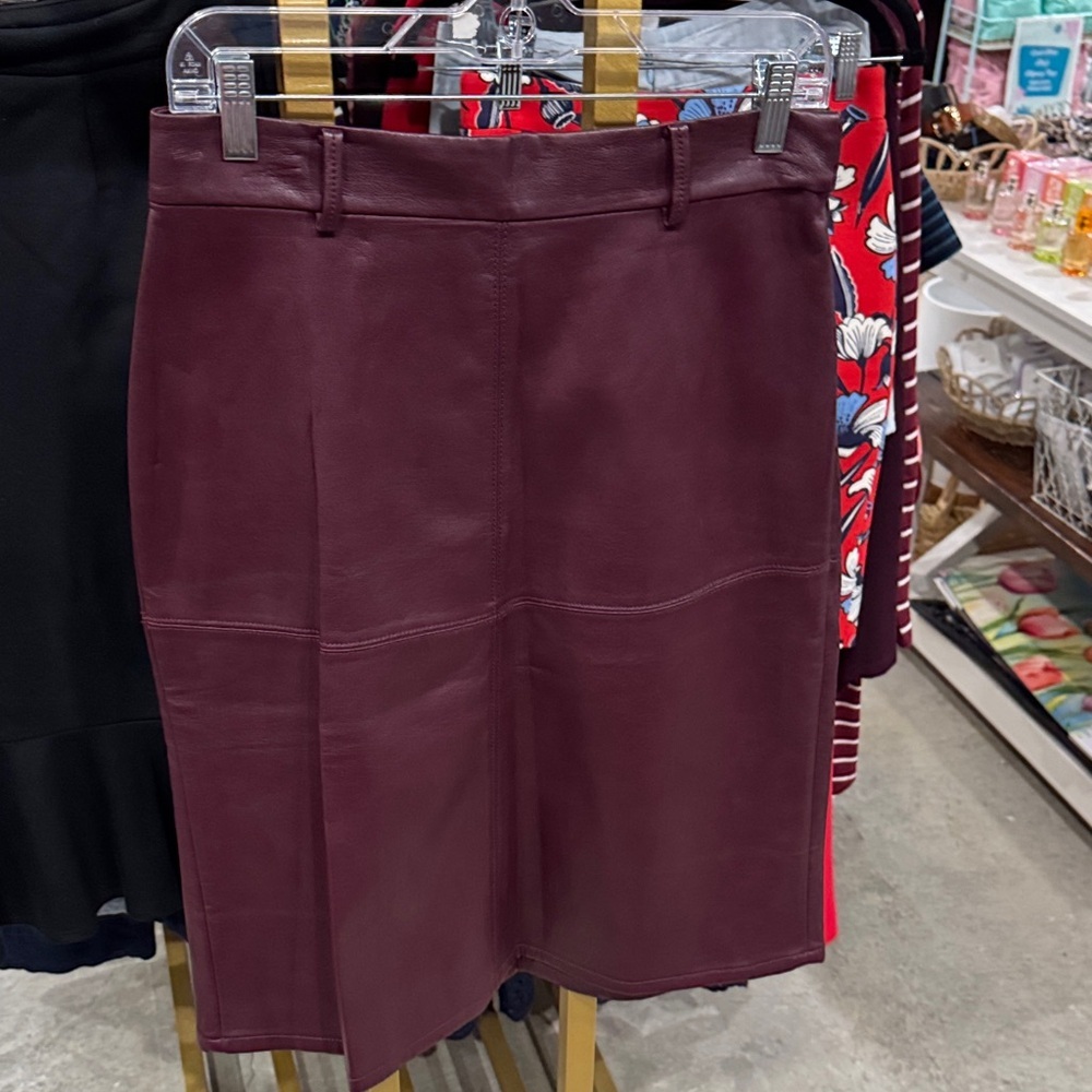 Ann Taylor Deep Burgundy Pencil Skirt - Picture 1 of 1
